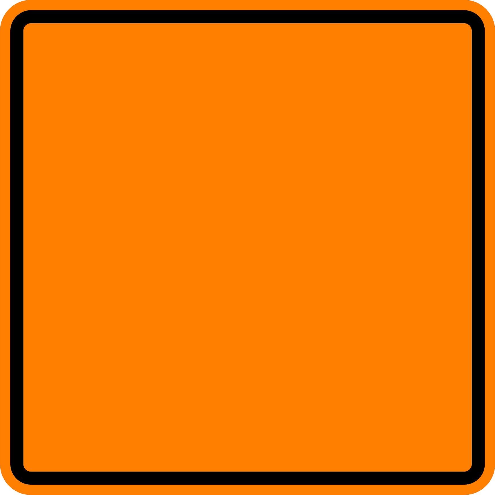 18" x 18" Custom Orange Square Sign. 